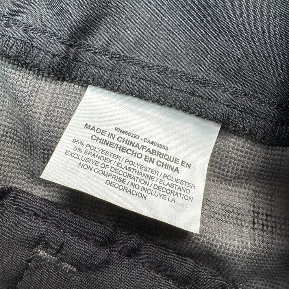 Nike Golf Shorts Mens 38 Plaid Tour Performance Tech Stretch Dri Fit Gray Black
